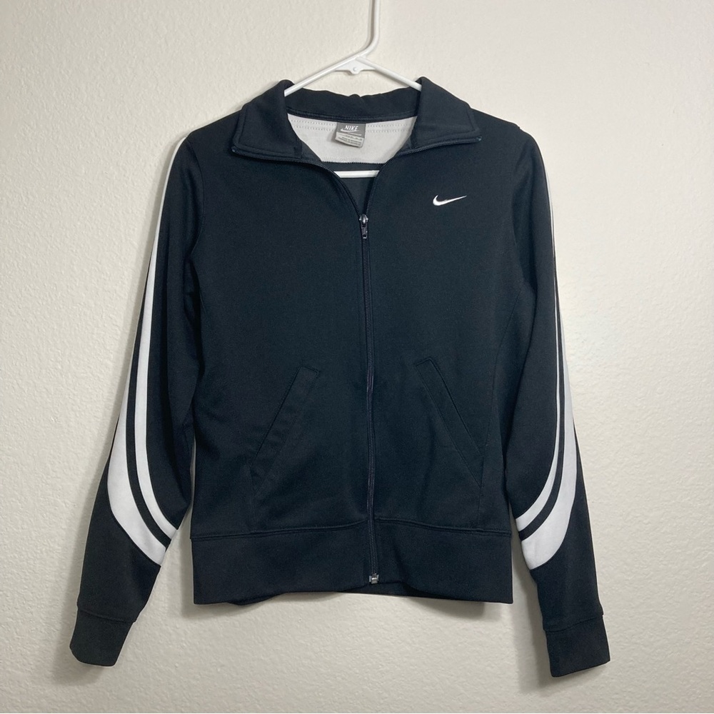 Nike Zip Jacket - Black/White - Medium - No hood